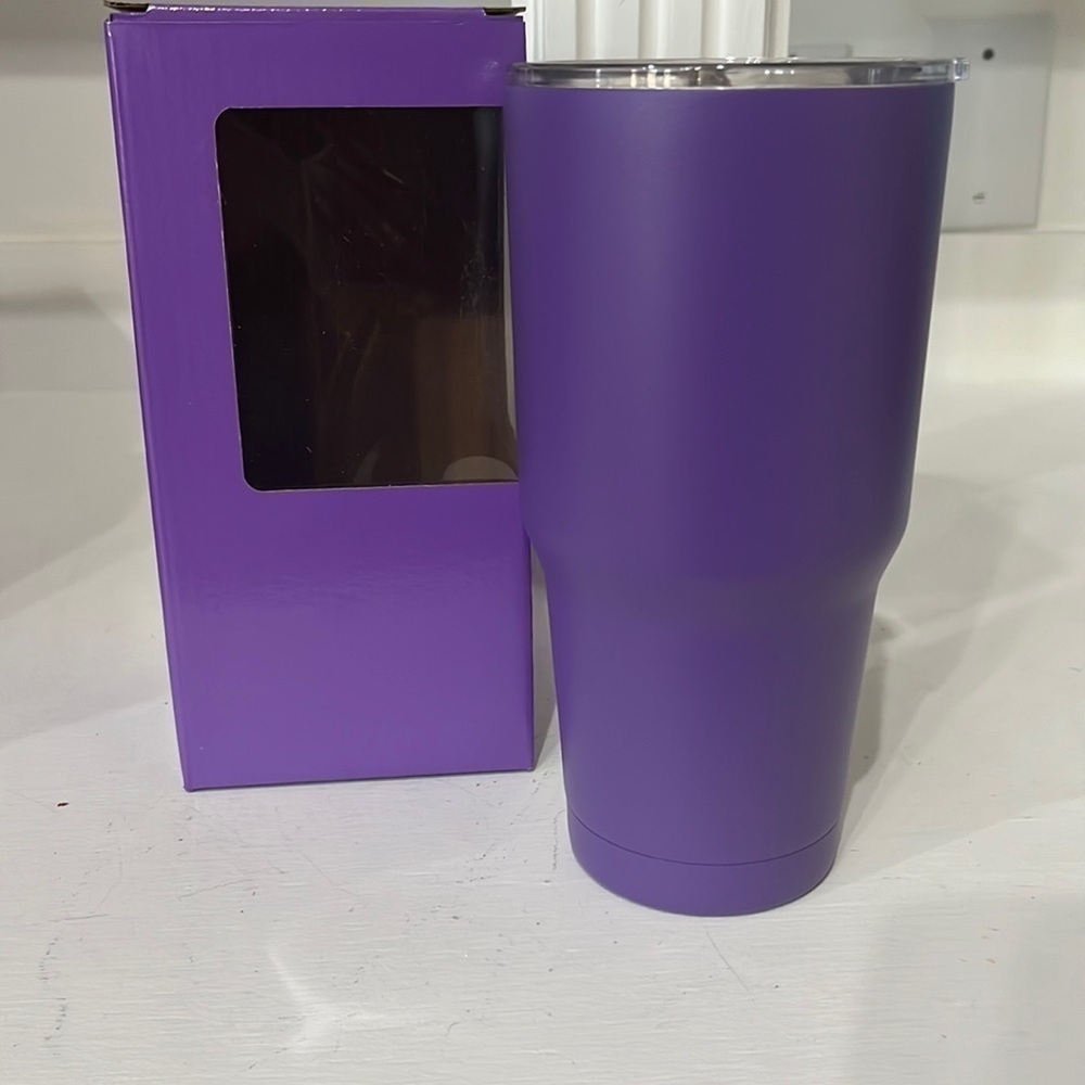 Powder Coated 30oz Tumbler Purple Powder Coated Matte Finish ﻿set of 7 Purple